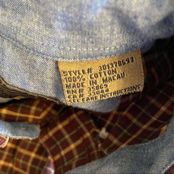 Roper Mens Long Sleeve Button Down Shirt Size Medium - Picture 6 of 6